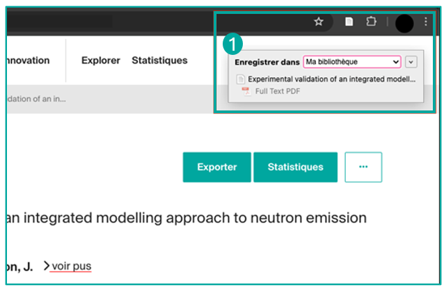 Bouton Save to Zotero dans le navigateur (1)