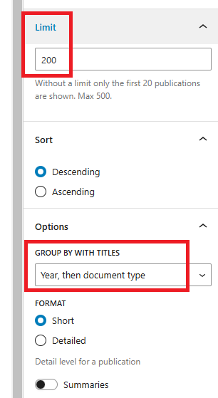WordPress — paramètres d'affichage