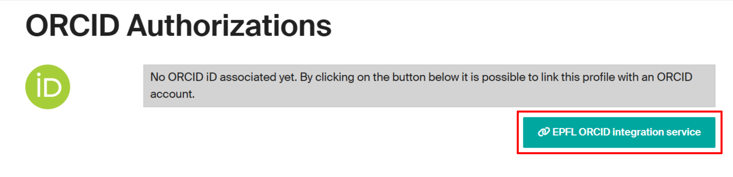 Service d'intégration ORCID EPFL