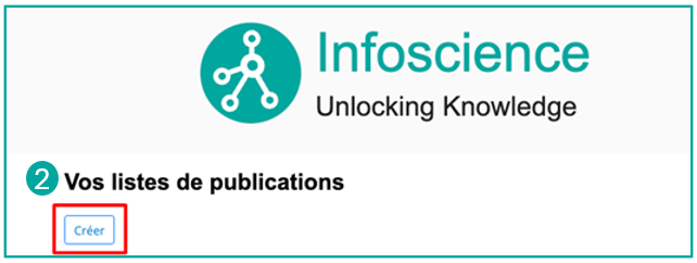 Infoscience Exports — bouton Créer (2)