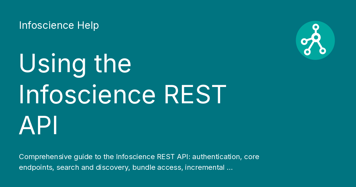 Using the Infoscience REST API - Infoscience Help