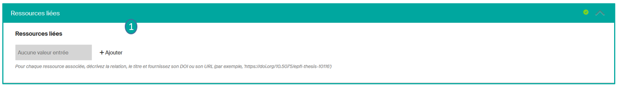 Champ Related works dans le formulaire de dépôt (1)