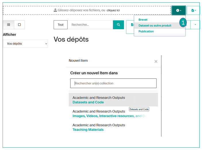 Dépôt de dataset — collection Product (1)