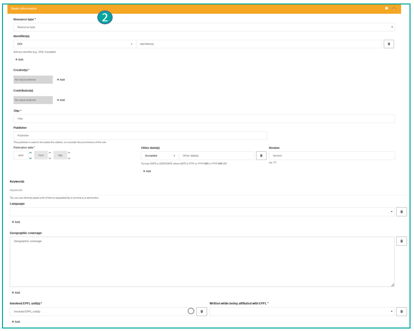 Champs d'informations de base du dataset (2)